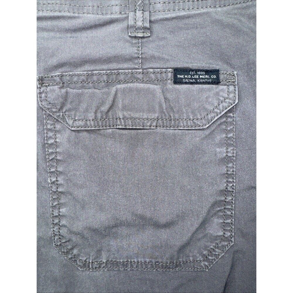 Lee Extreme Motion Cargo Shorts Mens 48 Gray Performance Series Stretch Casual - Picture 6 of 6